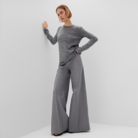 Брюки женские палаццо MINAKU: MINAKU: Safari цвет серый, размер 44