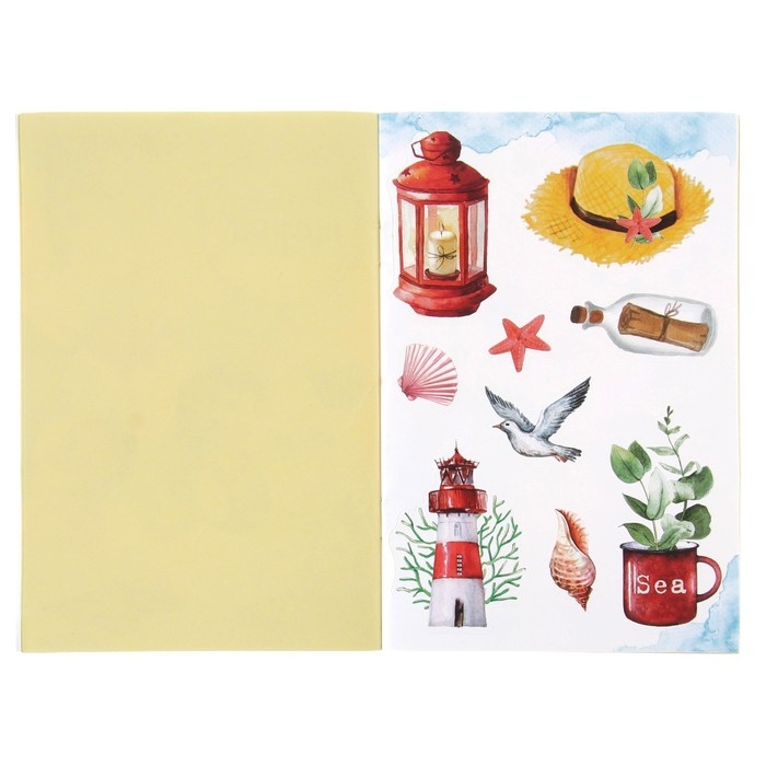 Наклейки детские в стикербуке «Морские жители», 8 листов, 12 х 18 см Наклейки детские в стикербуке «Морские жители», 8 листов, 12 х 18 см