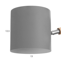 Бра "Свейн" Е27 40Вт серый 13х24х14 см