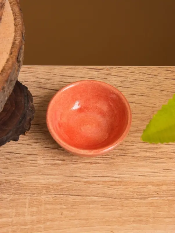 Соусник, 4.5&times;4.5&times;2 см, керамика, красный