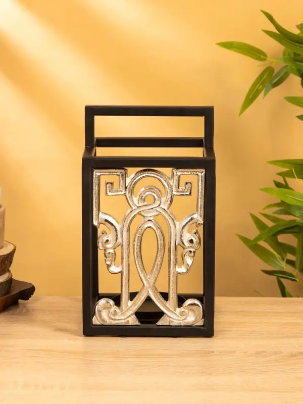 Подсвечник фонарь "Геральдика" 17х17х29,5 см, d 10 см, алюминий, железо