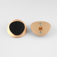 Набор металлических пуговиц на ножке, d = 27 мм, 2 шт, цвет, золотой/чёрный Набор металлических пуговиц на ножке, d = 27 мм, 2 шт, цвет, золотой/чёрный