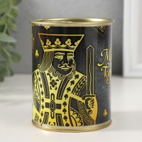 Подарочные носки в банке «Моему королю и ...», (внутри носки мужские, цвет чёрный) Подарочные носки в банке «Моему королю и ...», (внутри носки мужские, цвет чёрный)