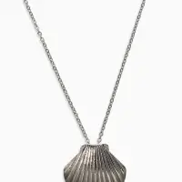 Кулон "Ракушка" вонголе, цвет серебро 50+удл