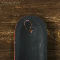 Маска настенная дерево "Абориген коричневый с желтым узором" 3х12х50 см