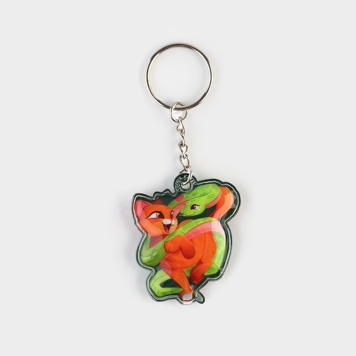 Новогодний брелок с фонариком для ключей &laquo;Новый год: Новогоднее строение&raquo; 4.5 х 10.1 см