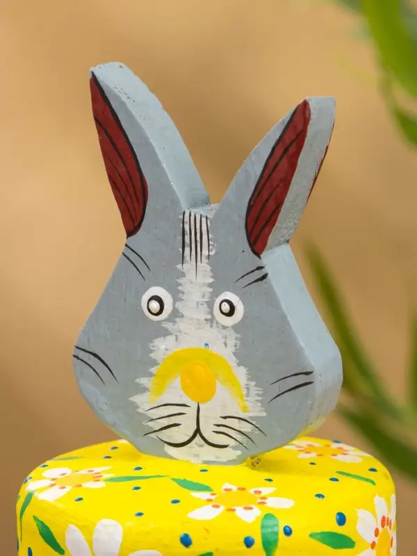 Шкатулка "Заяц" дерево 9х9х16 см