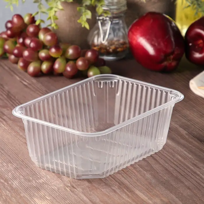 Контейнер одноразовый &laquo;Юпласт&raquo;, пластик, 1 л, 18.6&times;13.2&times;6.4 см, прозрачный