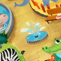 Sorter puzzle 12pcs, 6 shapes