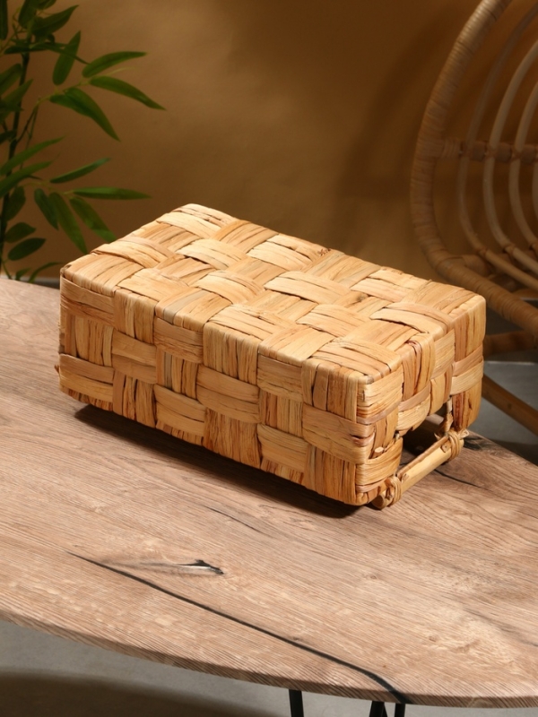 Корзина плетеная 35х20х15 см, водный гиацинт