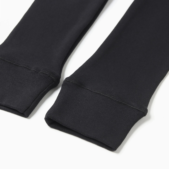 Комплект мужской (фуфайка кальсоны) термо, цвет чёрный/синий, р-р 48