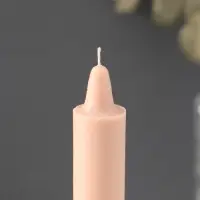 Ароматическая свеча парафиновая хозяйственная, 2.4&times;21 см, 80 г, капучино