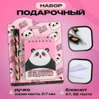 Подарочный набор блокнот и ручка &laquo;Пандастик&raquo;