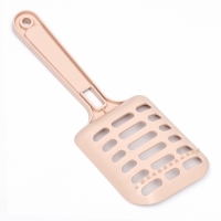 Туалет-домик угловой для кошек закрытый с дверцей 57*46*37 см, бежево-серый