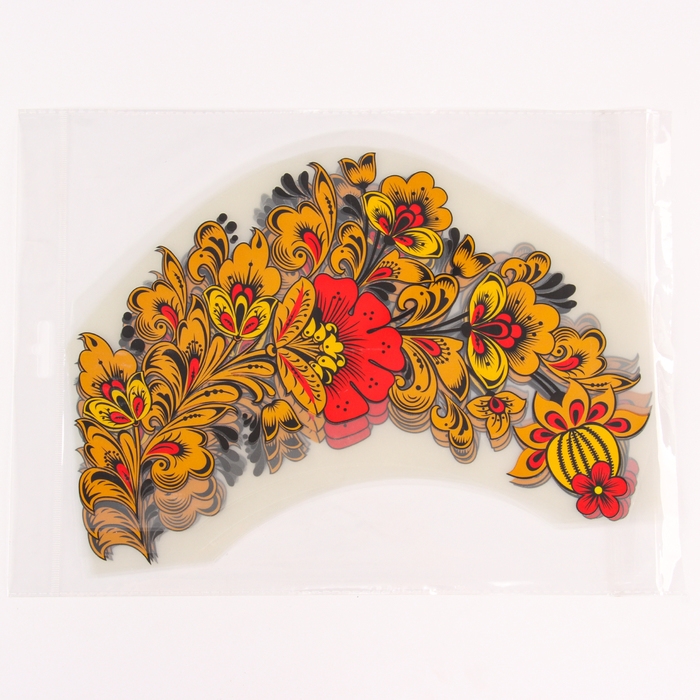 Термотрансфер &laquo;Хохлома цветы&raquo;, 31 х 22,5 см, набор 10 шт.