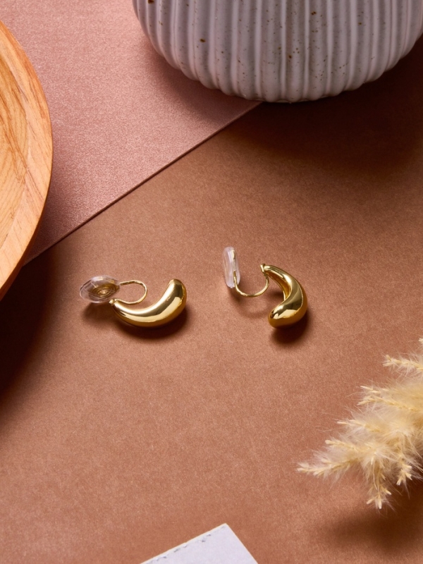 Клипсы &laquo;Тренд&raquo; капли, цвет золото