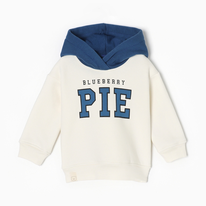 Толстовка Крошка Я Blueberry pie р. 62-68, молочный Толстовка Крошка Я Blueberry pie р. 62-68, молочный