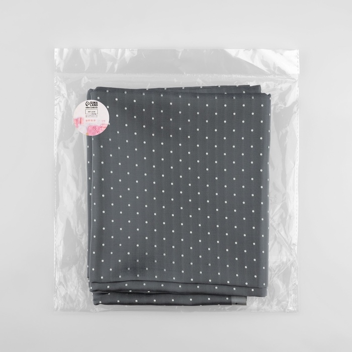 Ткань подкладочная «Горох», двусторонняя, 100 % вискоза, 1 × 1,4 м, цвет серый Ткань подкладочная «Горох», двусторонняя, 100 % вискоза, 1 × 1,4 м, цвет серый