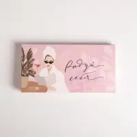 Коробка для шоколада, кондитерская упаковка, &laquo;Радуй себя&raquo;, с окном, 17.3 х 8.8 х 1.5 см