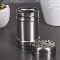 Солонка из нержавеющей стали «Металлик Сито», 120 мл, 4×8 см, цвет серебряный Солонка из нержавеющей стали «Металлик Сито», 120 мл, 4×8 см, цвет серебряный