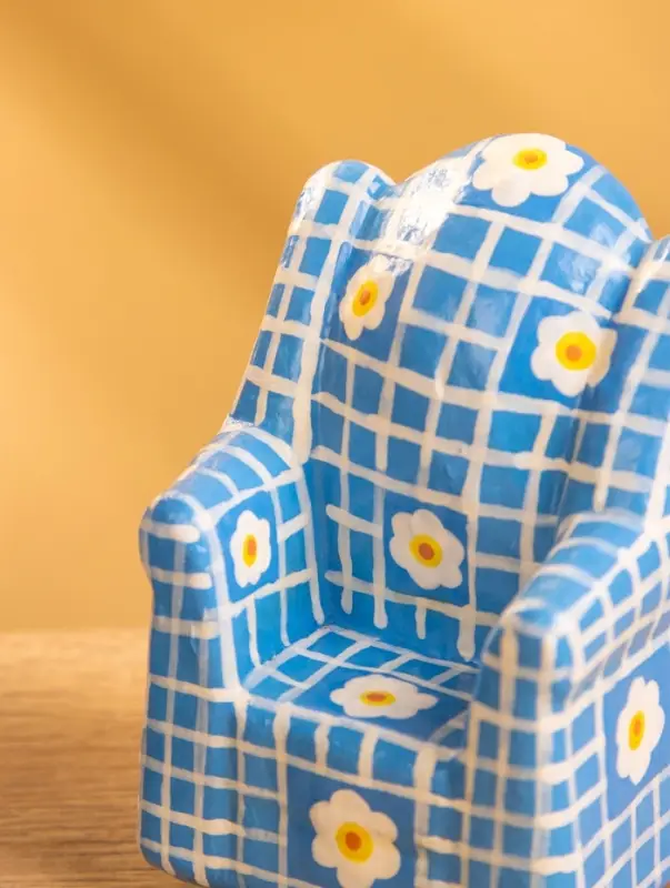 Сувенир &laquo;Кресло с ромашками&raquo;, 8.5&times;5.5&times;4.5 см, дерево