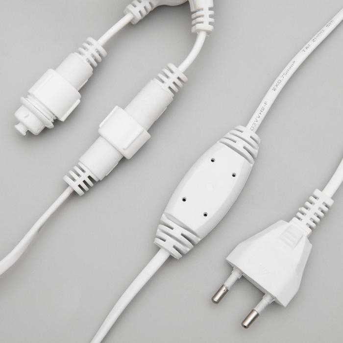 Гирлянда &laquo;Занавес&raquo; 2 &times; 3 м, IP65, УМС, белая нить, 760 LED, свечение тёплое белое, 220 В