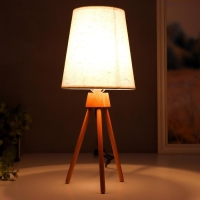 Настольная лампа с абажуром RISALUX &laquo;Лофт&raquo;, 16600/1WT Е27, 40 Вт, белый, 16&times;16&times;36.5 см