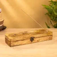 Подставка под благовония с хранением "Футляр" 31х10х5,5 см, дерево шишам