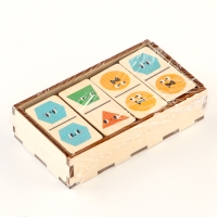 Домино деревянное &laquo;Фигуры&raquo; 28 фишек 50х25 мм