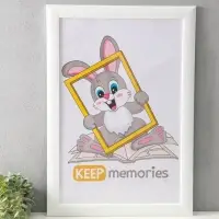 Фоторамка для фото 40х60 см "Luxe Elegance" пластик, белый, (пластик экран)