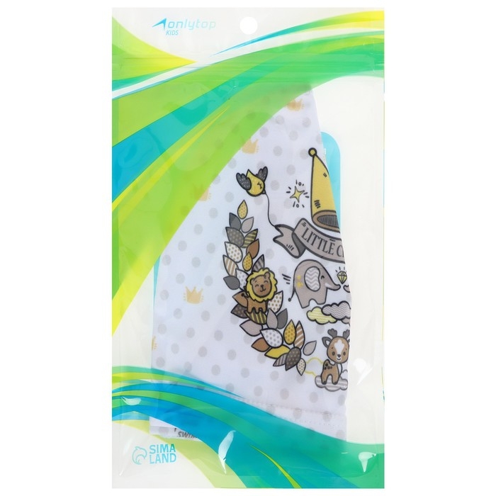 Шапочка для плавания детская ONLYTOP &laquo;Маленький чемпион&raquo;, тканевая, обхват 46-52 см