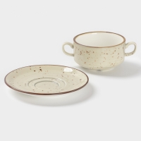 Супница с блюдцем Magistro "Mediterana" 14,8х10,3х5,8 см