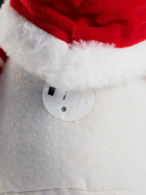 Фигура текстиль &laquo;Гном романтик в красном&raquo; 40 см, 1LED, LR1130х3 (в компл.), Т/БЕЛЫЙ