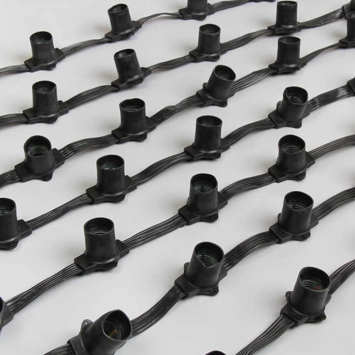 Гирлянда &laquo;Белт-лайт&raquo; 50 м, IP65, 5W, тёмная каучуковая нить, шаг 15 см, Е27 (без ламп), 220 В