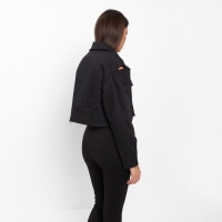 Рубашка женская укороченная с разрезами MIST: Denim р.46, черный