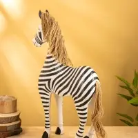 Сувенир "Зебра" дерево 33х11х53 см, цв. чёрно-белый