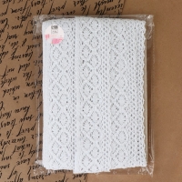 Кружево вязаное, 50 мм &times; 10 &plusmn; 1 м, цвет белый