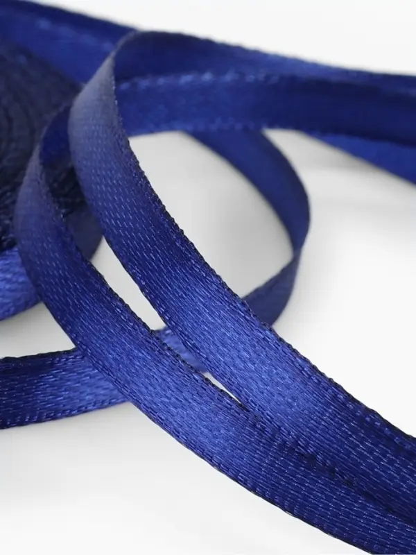 Лента атласная, 6 мм, 23&plusmn;1 м, синяя №120