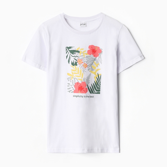 Футболка женская, цвет белый, размер 54 Футболка женская, цвет белый, размер 54