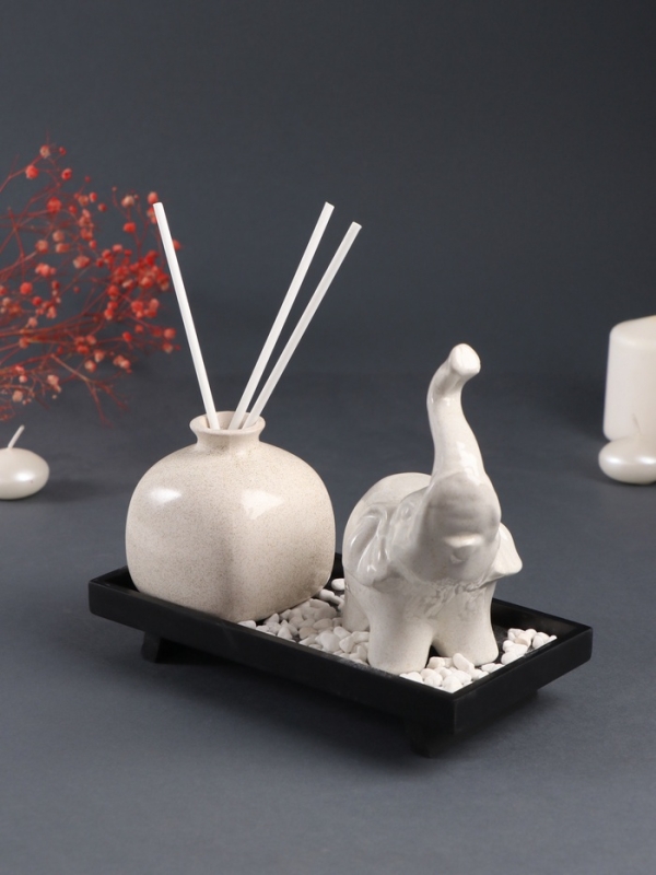 Диффузор керамика "Слон" аромапалочки 3 шт 9,5х20х16 см