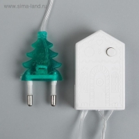 Гирлянда &laquo;Нить&raquo; 4 м с насадками &laquo;Шарик с узором&raquo;, IP20, прозрачная нить, 20 LED, свечение мульти, 8 режимов, 220 В