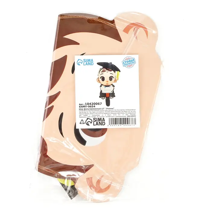 Воздушный шар фольгированный 17" &laquo;Ученик&raquo;, фигура