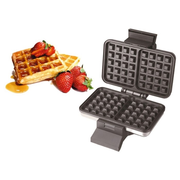 Электровафельница "Сластена" ЭВ-2, 1000 Вт, бельгийские вафли, тефлоновое покрытие, серебр.