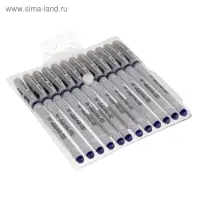 Ручка гелевая, 0.5 мм, стержень синий, корпус белый, с резиновым держателем