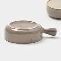 Кокотницы Magistro &laquo;Церера&raquo;, набор 2 шт., 500 мл, d=15 см, фарфор, коричневые