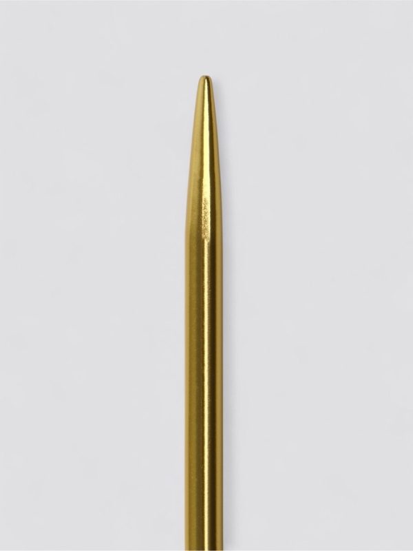 Спицы для вязания чулочные 15см d4мм (5шт) PVC-пакет алюминий золото  АУ