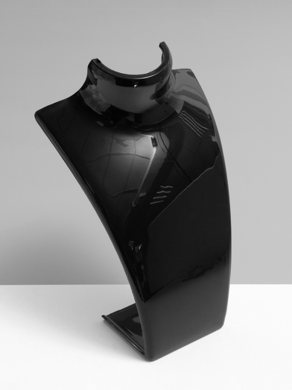 Бюст для украшений, 13,5&times;10,5&times;20 см, h=20 см, цвет чёрный, глянцевый