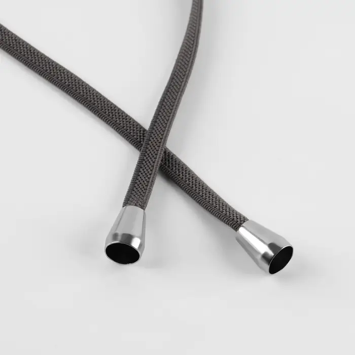 Наконечник для шнура, d=5 мм, 14&times;9 мм, 4 шт., цвет серебряный