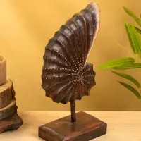 Набор сувенирный "Раковины" дерево (h - 35.30 и 25 см), цв. коричневый