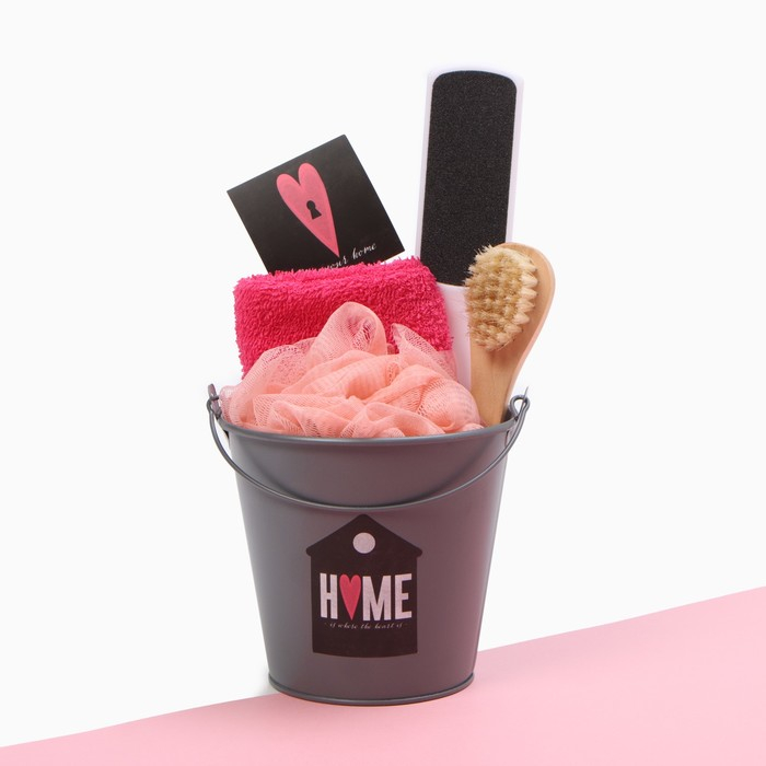 Набор подарочный «Home» полотенце и аксессуары Набор подарочный «Home» полотенце и аксессуары